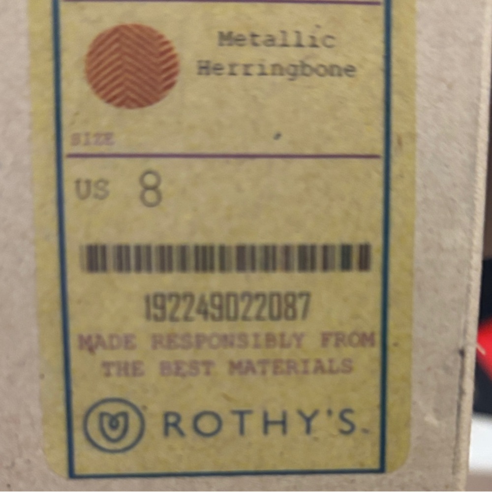 Rothy's Metallic Herringbone Flats 7.5 - Picture 8 of 8